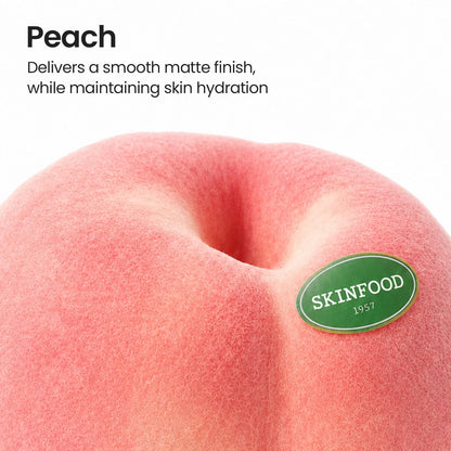 SKINFOOD Peach Cotton Pore Blur Pact - Sebum Control Pack with Silky Texture - Long Lasting Makeup Fixing - Pore Primer with Mineral Powder for Oily Skin - Stocking Stuffers - Pore Quick Minimizer