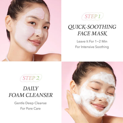 APRILSKIN Pink Aloe Facial Polish Cleanser, Gentle Exfoliation with Mungbean & Soybean Scrub, Removes Waterproof Makeup & Sunscreen, Non-Comedogenic Cleanser for All Skin Types, Korean Skincare