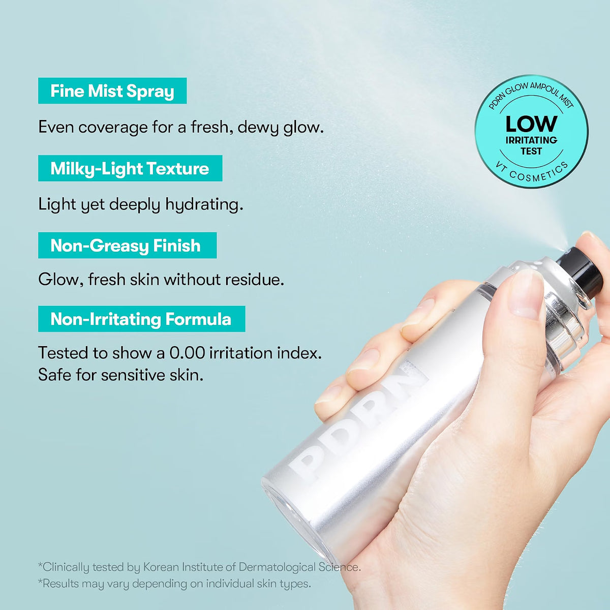 VT COSMETICS PDRN Glow Ampoule Facial Mist