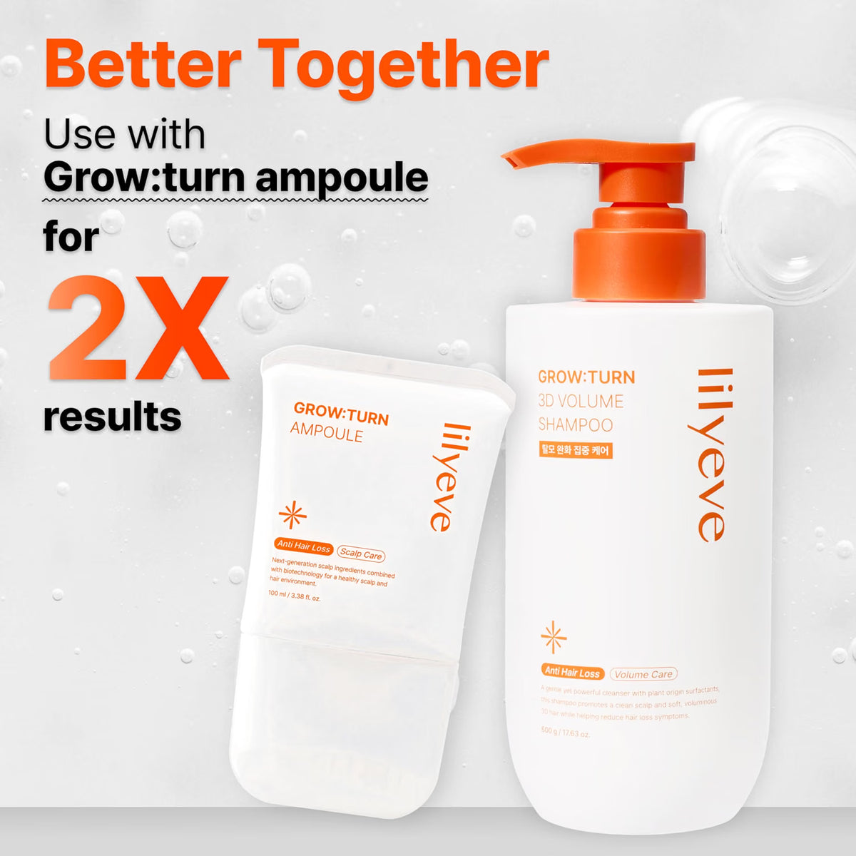 lilyeve GROWTURN 3D Volume Shampoo, Biotin, Hair Growth
