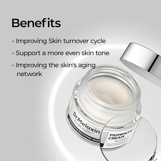 Dr.Melaxin Picotonic Shot Calcium Cream with Calcium, Intensive Brightening Cream for Even Skin Tone & Skin Clarity, Korean Skincare for Density Care