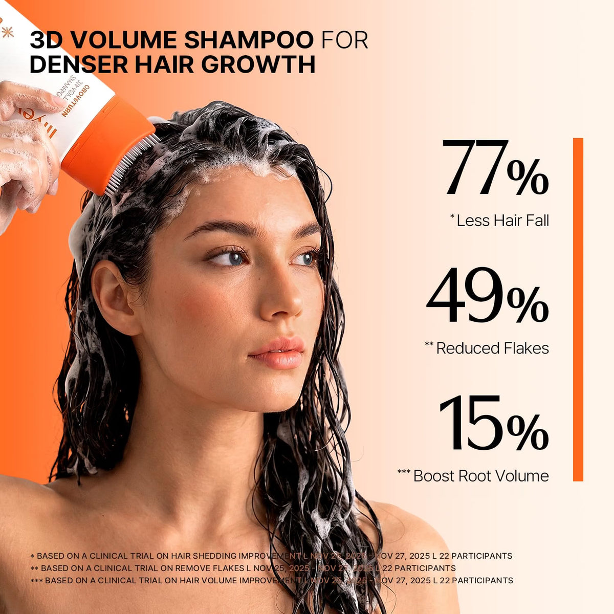 lilyeve GROWTURN 3D Volume Brush Shampoo, Biotin, Hair Growth