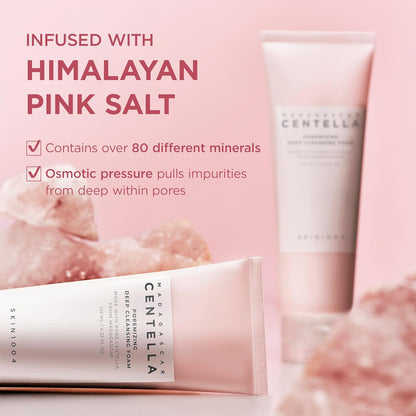 SKIN1004 Poremizing Deep Cleansing Foam - Makeup Remover, Korean Face Cleanser with Himalayan Pink Salt & Madagascar Centella Asiatica for Facial Pore Cleansing