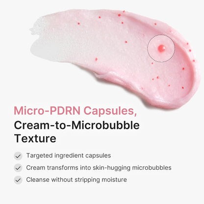 medicube Facial Cleanser PDRN Pink Glutathione Capsule Foam Cleanser | Daily Face Wash for Pore Care, Uneven Skin Tone, Texture | Hydrating & Nourishing Deep Cleansing | Korean Skincare