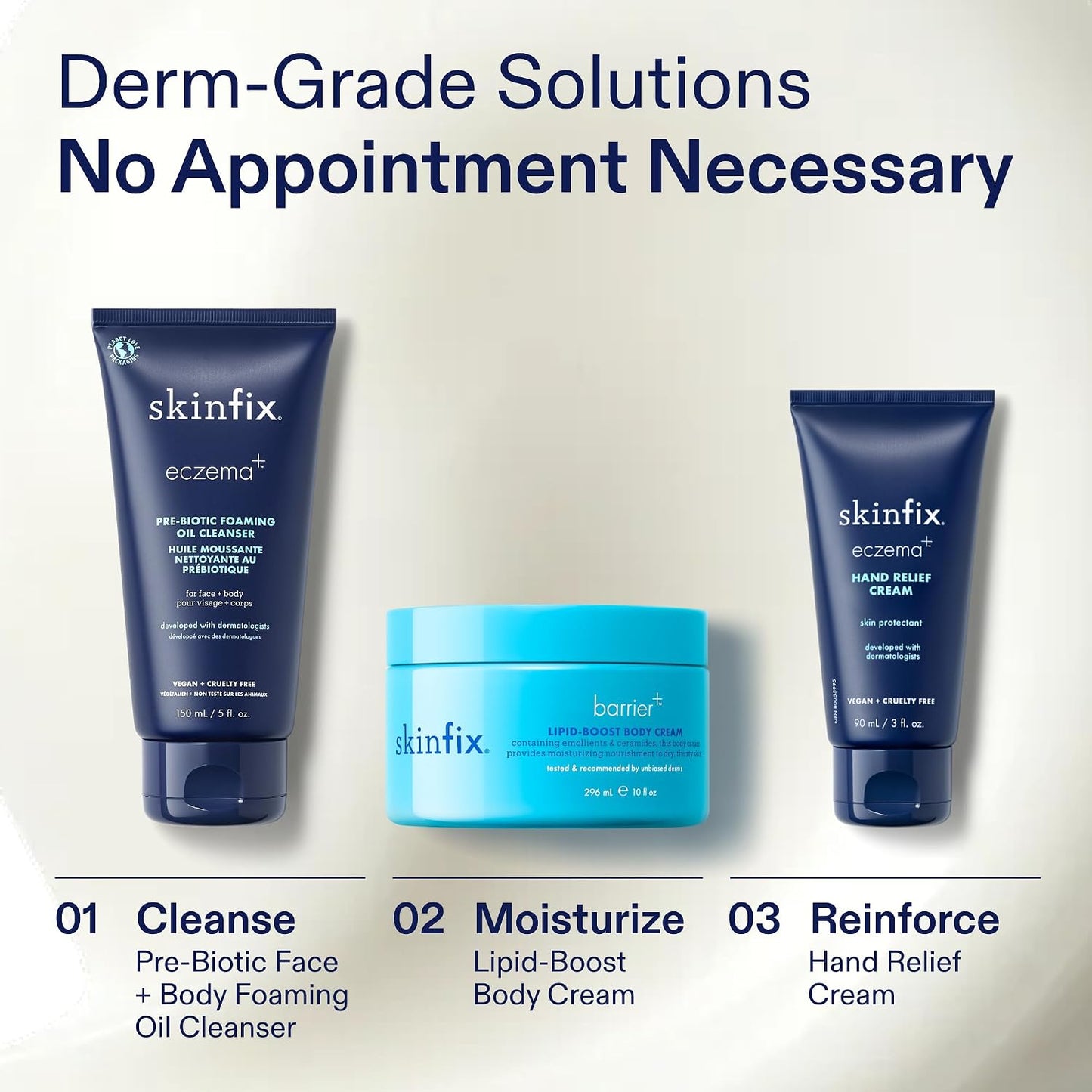 Skinfix Pre-Biotic Face + Body Foaming Oil Cleanser - Hydrates, Calms with Colloidal Oatmeal, Triple Lipid Complex & Coconut - Accepted by the National Eczema Association - Cruelty Free
