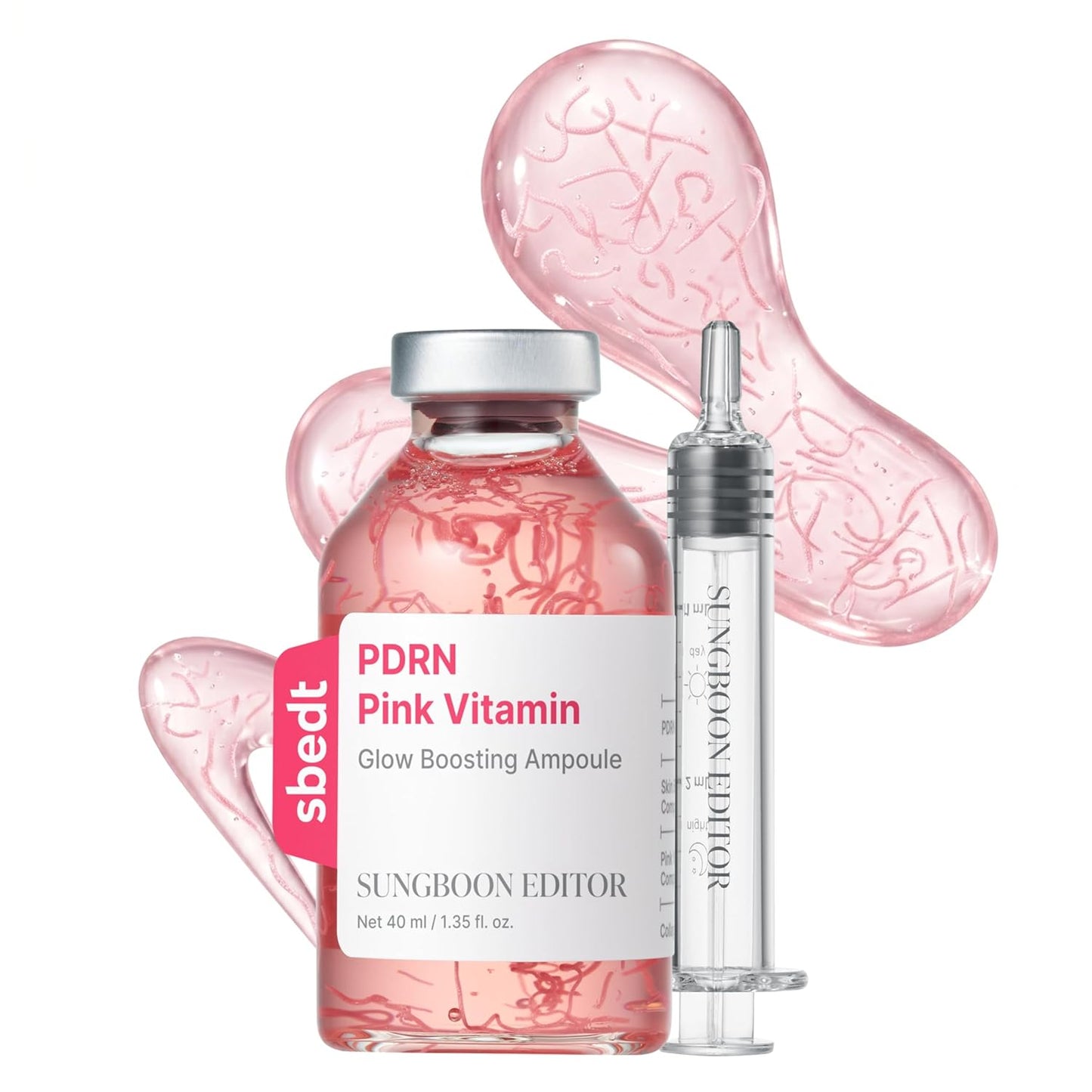SUNGBOON EDITOR Glow Intensive PDRN Ampoule, Copper Peptides & Vitamin B12 Serum for Face with Collagen & Multi Peptides & 10 Hyaluronic Acids | Korean Skincare Serum