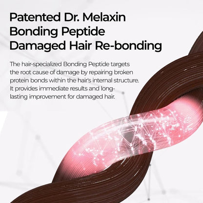 Dr.Melaxin Bondex Protein Bonding Remodeling Shampoo with Argan Oil, Strengthening Keratin & Peptides Bonder, Repair Hair