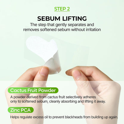 Dr.Melaxin CACTOX 3-STEP NOSE MASK (1 each) with AHA & PHA for Sebum Softening Pore Tightening Skin Repair 3-Step Nose Pore mask