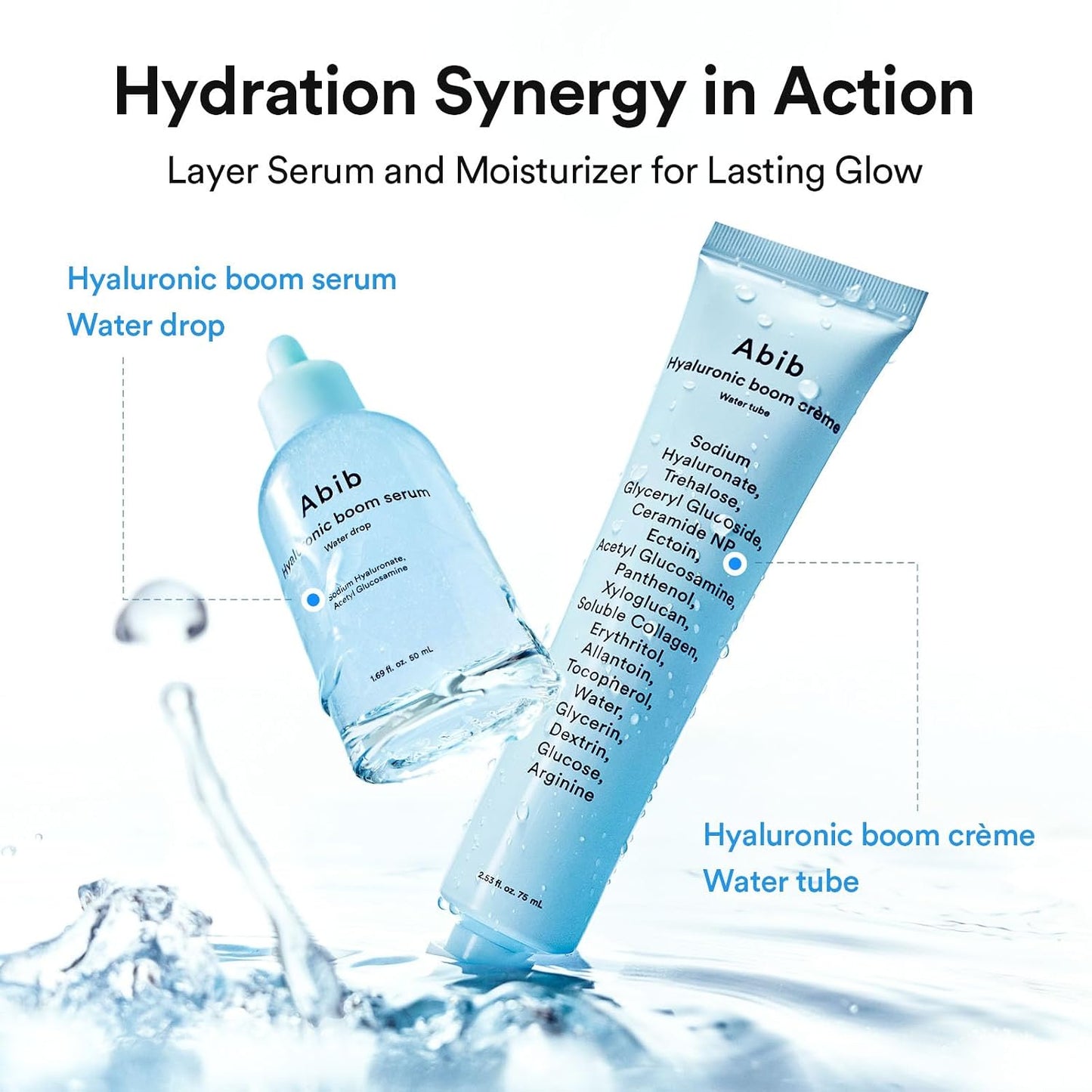 Abib Hyaluronic Boom Crème Water Tube, Expanding Nano-Sized Hyaluronic Acid Particles 4x, Deep Hydration Plumping Cream, Ceramide NP, Sensitive Skin, Korean Skin Care