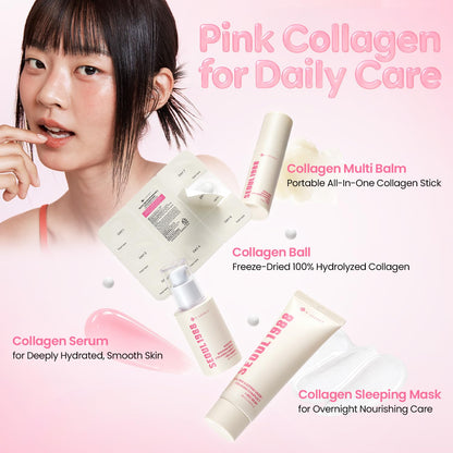 K-SECRET SEOUL 1988 Collagen Multi Balm, Multi-Area Balm Stick for Hydrated & Radiant Skin, 7-Type Collagen Complex, Plant-Derived Oils & Butters, and Plum, Korean Skincare