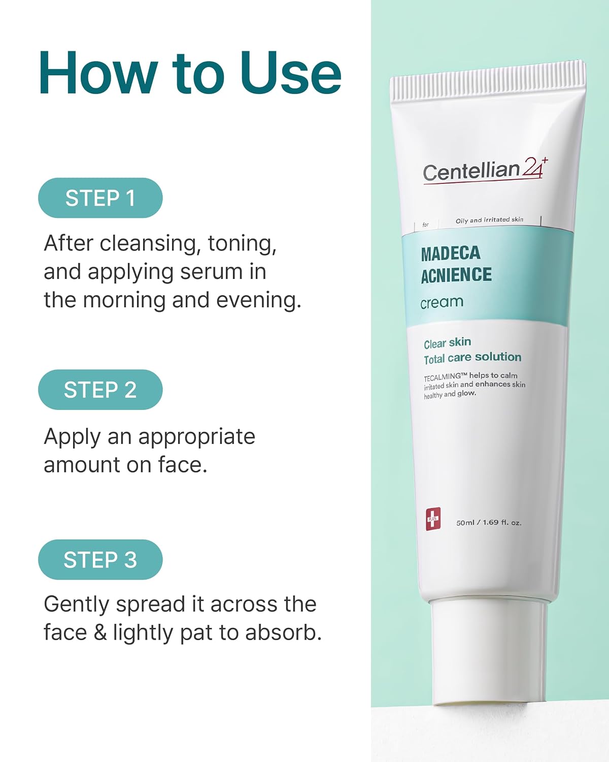 CENTELLIAN 24 Madeca Acnience Cream - Revitalizing & Hydrating Blemish Care Cream, Balances Oil & Moisture, Non-Comedogenic, Low Irritation, Korean Skin Care. Centella Asiatica Extract