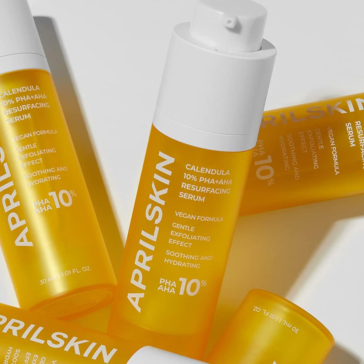 APRILSKIN Calendula10% PHA+AHA Resurfacing Serum, Vegan, Cruelty-Free, Dry, sensitive, acne-prone skin