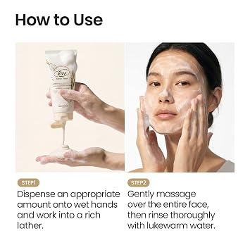 SKINFOOD Rice Daily Scrub Foam, Facial Cleanser with Face Scrub, Face Wash Fermented White Rice Bran Water, Gentle Exfoliating For Men and Women (150ml, 5.07 fl. oz.)