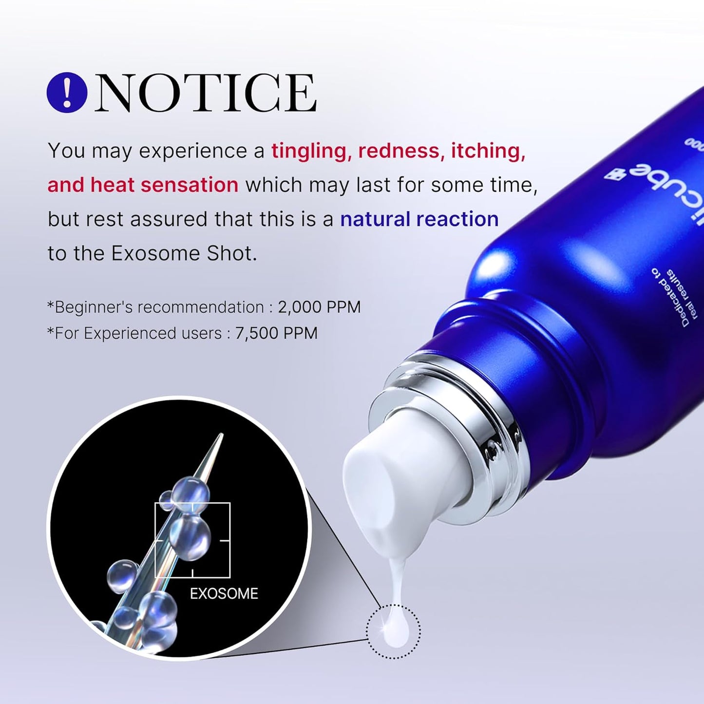 medicube Exosome Shot Zero 7,500 PPM Spicule Facial Serum | Liquid Skin Booster Serum | Exosome, AHA+BHA+PHA | Pore Care, Dead Skin Cells, Skin Texture | Korean Skincare