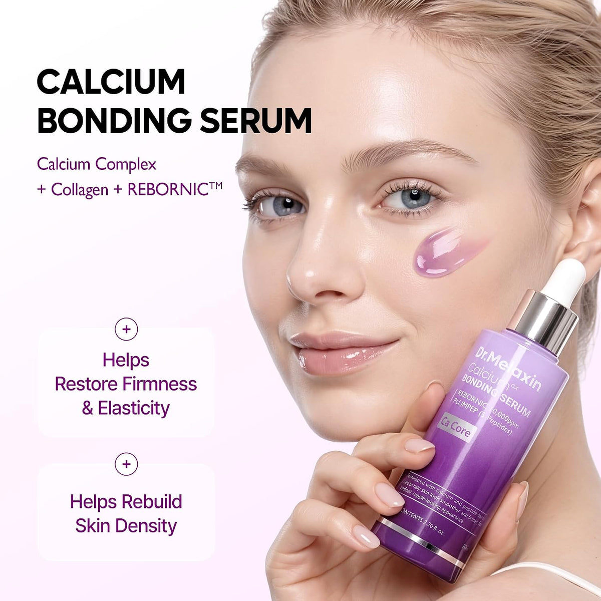 Dr.Melaxin Calcium Bonding Serum with REBORNIC 10,000ppm, Firming & Volumizing Serum for Sagging Skin, Calcium Complex & Collagen for Elasticity & Skin Density