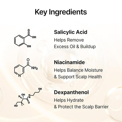 GROWUS Sea Salt Scalp Exfoliator Scrub - Salicylic Acid, Niacinamide, Dexpanthenol, Exfoliating, Deep Cleansing for Itchy, Oily, Greasy Roots and Scalp, No Paraben and Sulfate