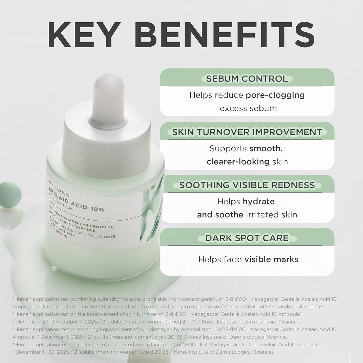 SKIN1004 Azelaic Acid 10% Ampoule, Korean Facial Centella Serum