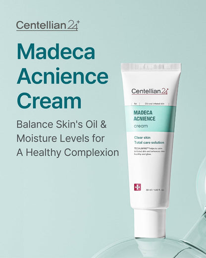 CENTELLIAN 24 Madeca Acnience Cream - Revitalizing & Hydrating Blemish Care Cream, Balances Oil & Moisture, Non-Comedogenic, Low Irritation, Korean Skin Care. Centella Asiatica Extract