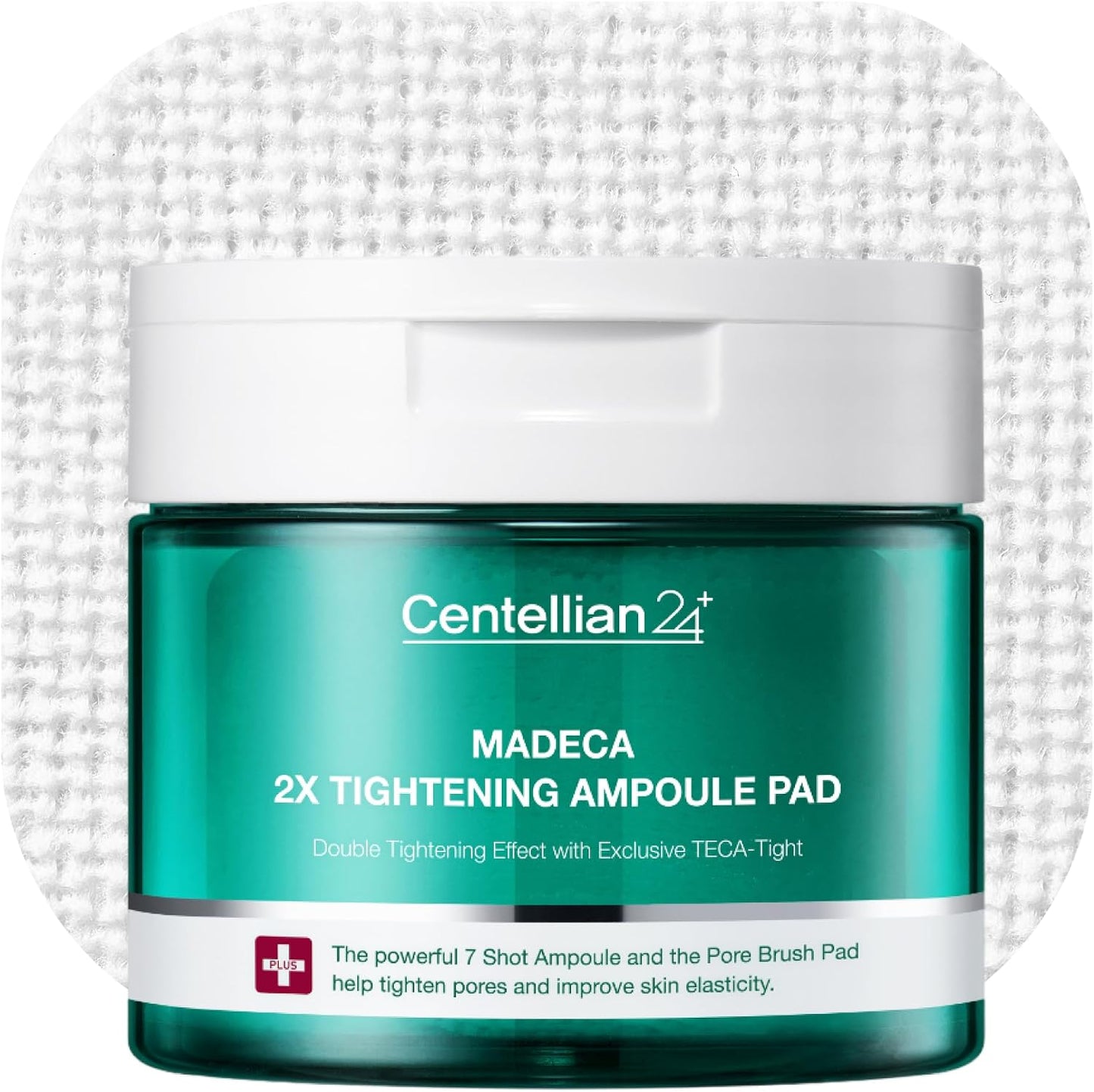 CENTELLIAN 24 Madeca Double Tightening Ampoule Pad (60 pcs) - Pore Minimizer, Hydrating & Exfoliating Pads for Smoother Skin Texture, Vegan Certified, Korean Skin Care