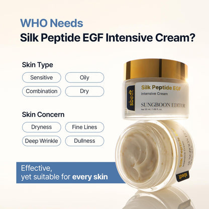 SUNGBOON EDITOR Silk Peptide EGF Intesive Cream for Fine Lines