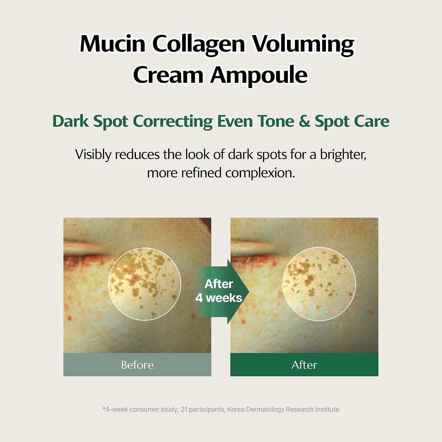 Mucin Collagen Voluming Ampoule Moisturizer Face Cream (Dual Collagen + Mucin Care) Deep Hydrating Facial Skin Care for Women, Glow Up Skincare Essentials