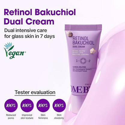 SOME BY MI Retinol Bakuchiol Dual Cream – 1.69oz, 50ml – Korean Collagen & Retinol Face Moisturizer for Glass Skin – Barrier & Soothing Care with Niacinamide, Panthenol & Vitamin E