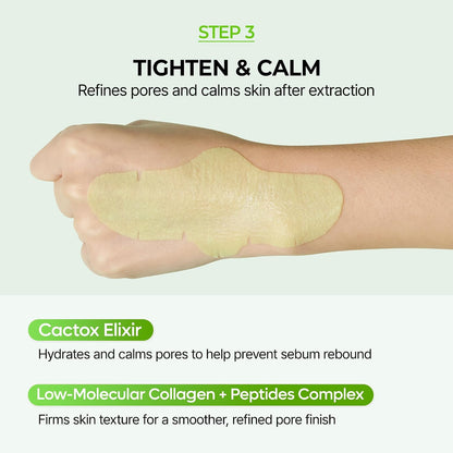 Dr.Melaxin CACTOX 3-STEP NOSE MASK (1 each) with AHA & PHA for Sebum Softening Pore Tightening Skin Repair 3-Step Nose Pore mask