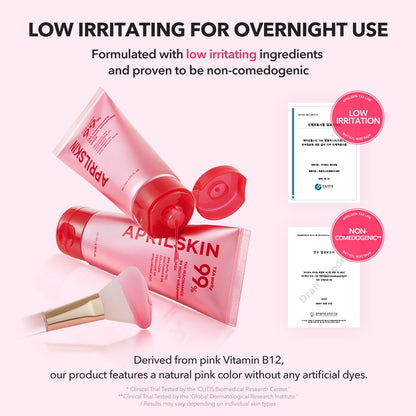 APRILSKIN TXA Niacinamide 99 Overnight Wrapping Mask, 99% High-Purity TXA+Niacinamide for Uneven Skin Tone, Overnight Skin Booster for Toning Care, Firming & Pore Care
