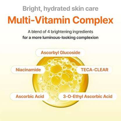 CENTELLIAN 24 Madeca Vitamin Glowing Serum Mask - For Dull Skin | TECA Masks with Triple Vitamin Complex and Hyaluronic Acid for Radiance, Hydration and Dull Skin Care, 7 Count