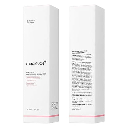 medicube Salmon DNA PDRN Pink Glutathione Spray Serum I Pink Glass Glow Serum Mist for Moisturizer, Soothing and Firming, Uneven skin tone, Salmon PDRN & Niacinamide