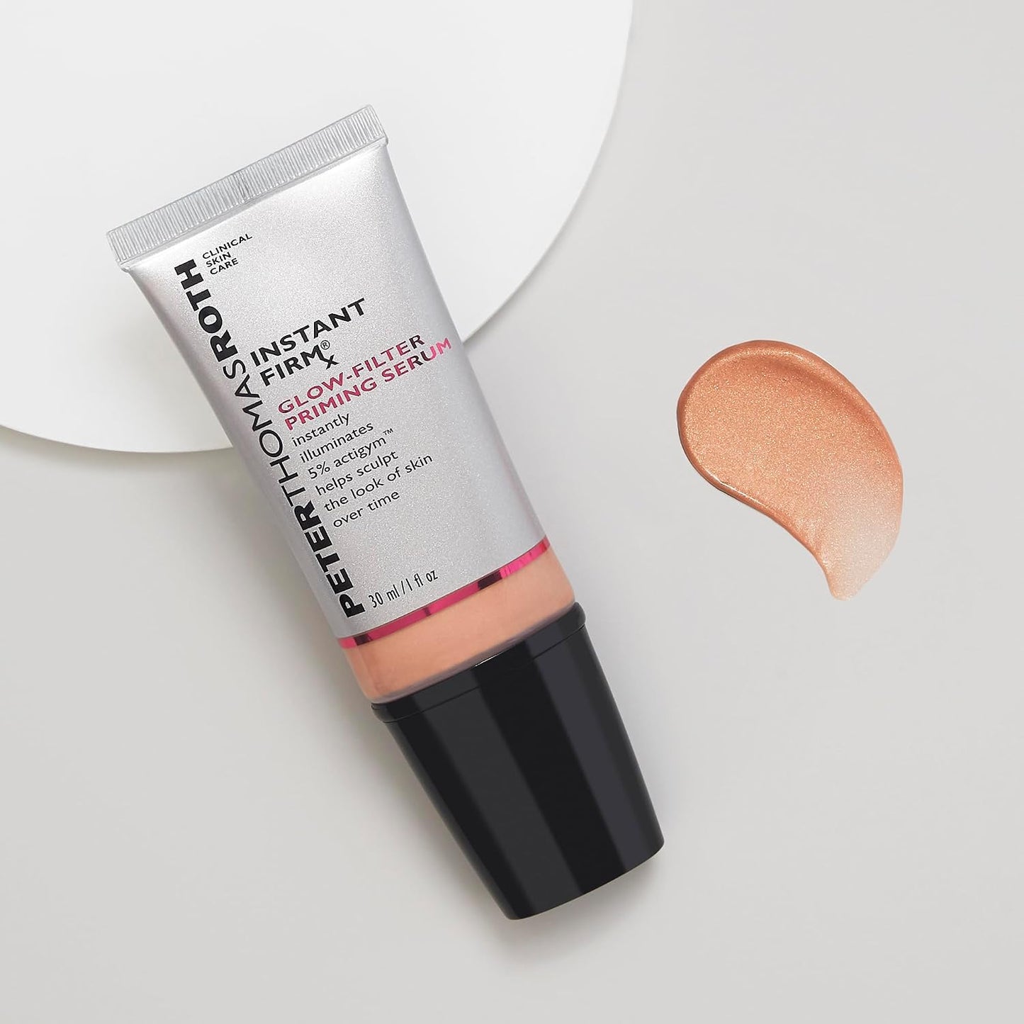 Peter Thomas Roth, Instant FIRMx Glow-Filter Priming Serum, Illuminating and Firming Serum, Helps Sculpt the Look of Skin Over Time, Blends Onto All Skin Tones