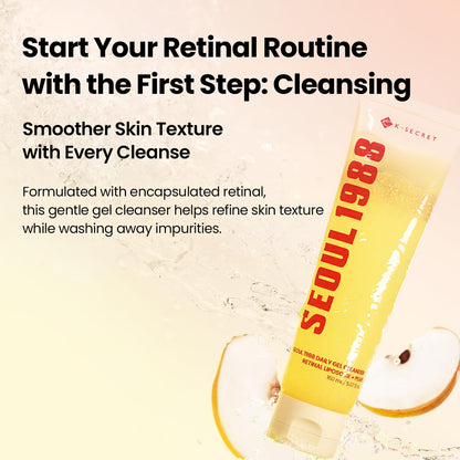K-SECRET SEOUL1988 Retinal Gel Cleanser, Gentle Low pH Face Wash