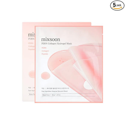 mixsoon Collagen Hydrogel Face Mask Hydration All-In-One Firming, Soothing Gel Formula Face Mask for Radiant, Smooth Skin Stocking Stuffers Korean Glass Skin Care