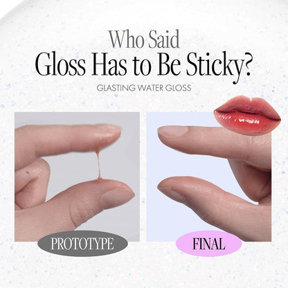 rom&nd Glasting (#01 Sanho Crush) - K Beauty High Shine Lip Plumper Gloss with Sweet Almond Oil - Hydrating & Moisturizing Plumping Lip Shimmer Gloss