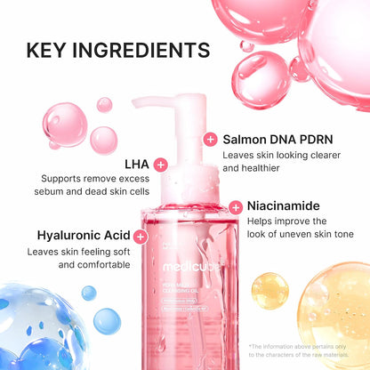 Medicube Cleansing Oil PDRN Mild for Uneven Tone Care, PDRN Watery Cleanser for Pore & Sebum Care, Waterproof Makeup & SPF Remover, Low irritation, Korean Skin Care