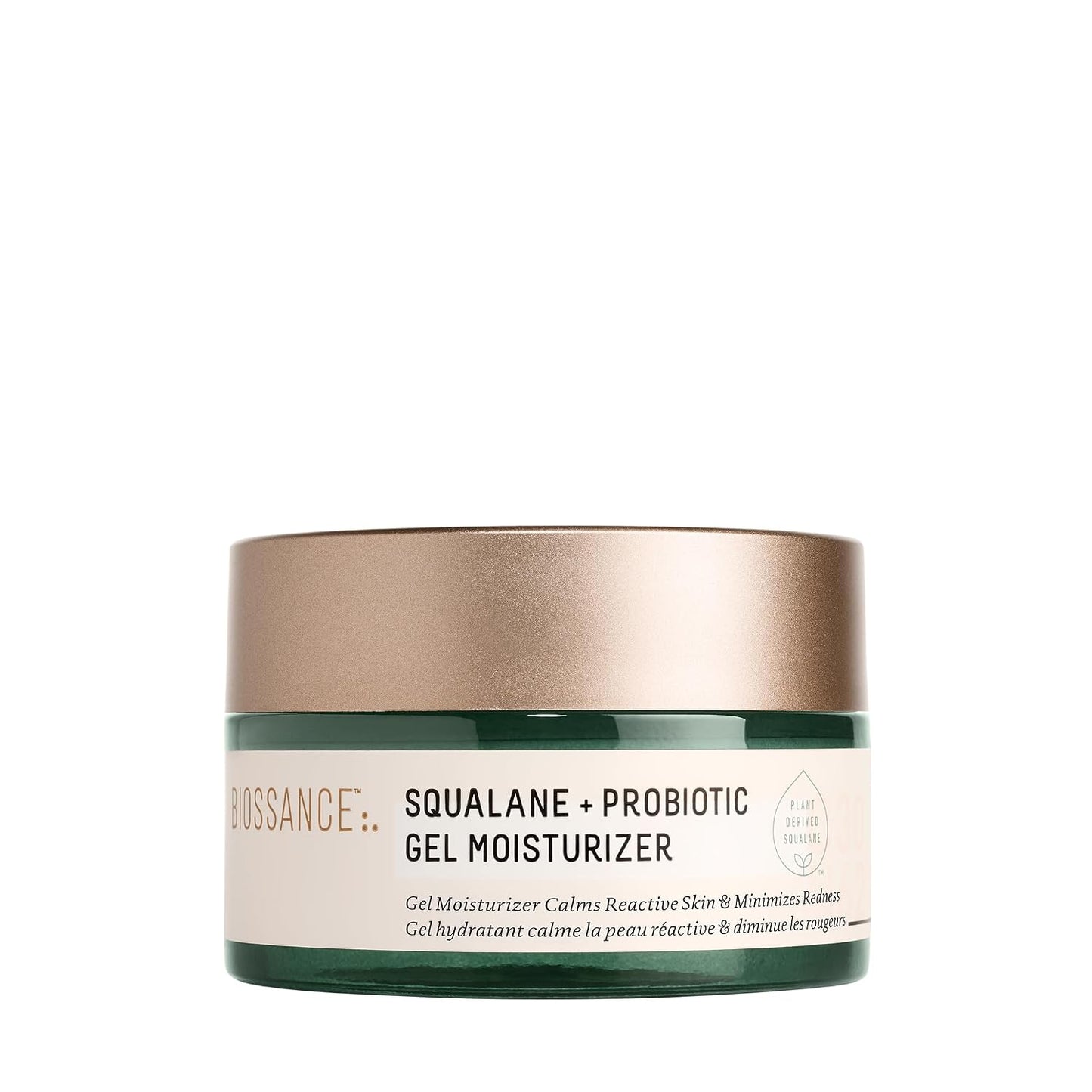 Biossance Squalane + Probiotic Balancing Face Gel Moisturizer - Advanced Formula for Oily & Acne-Prone Skin, Encapsulated Probiotics, Reduces Redness & Excess Oil, Soothes Sensitive Skin