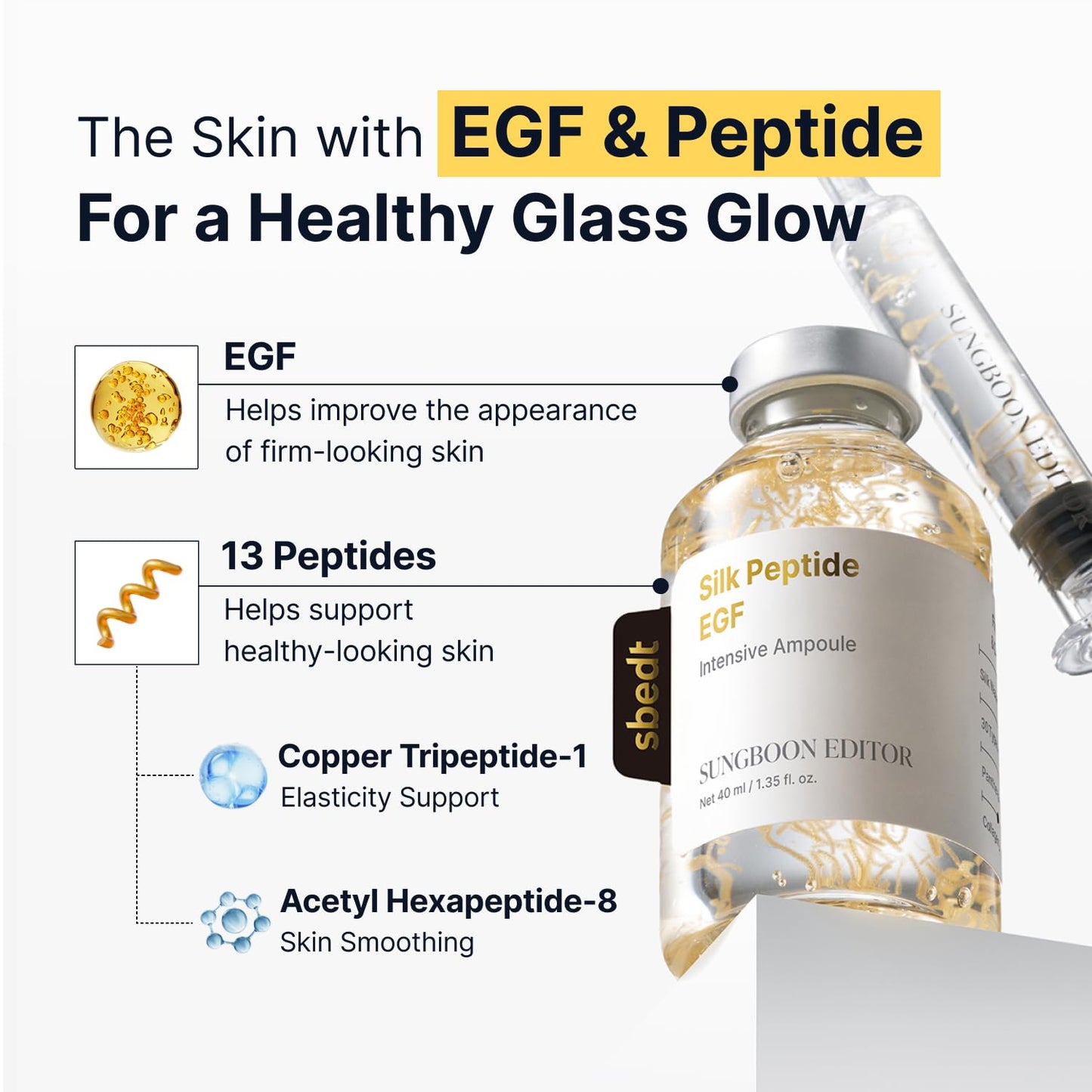 SUNGBOON EDITOR Intensive Deep Collagen Silk Peptide EGF Ampoule