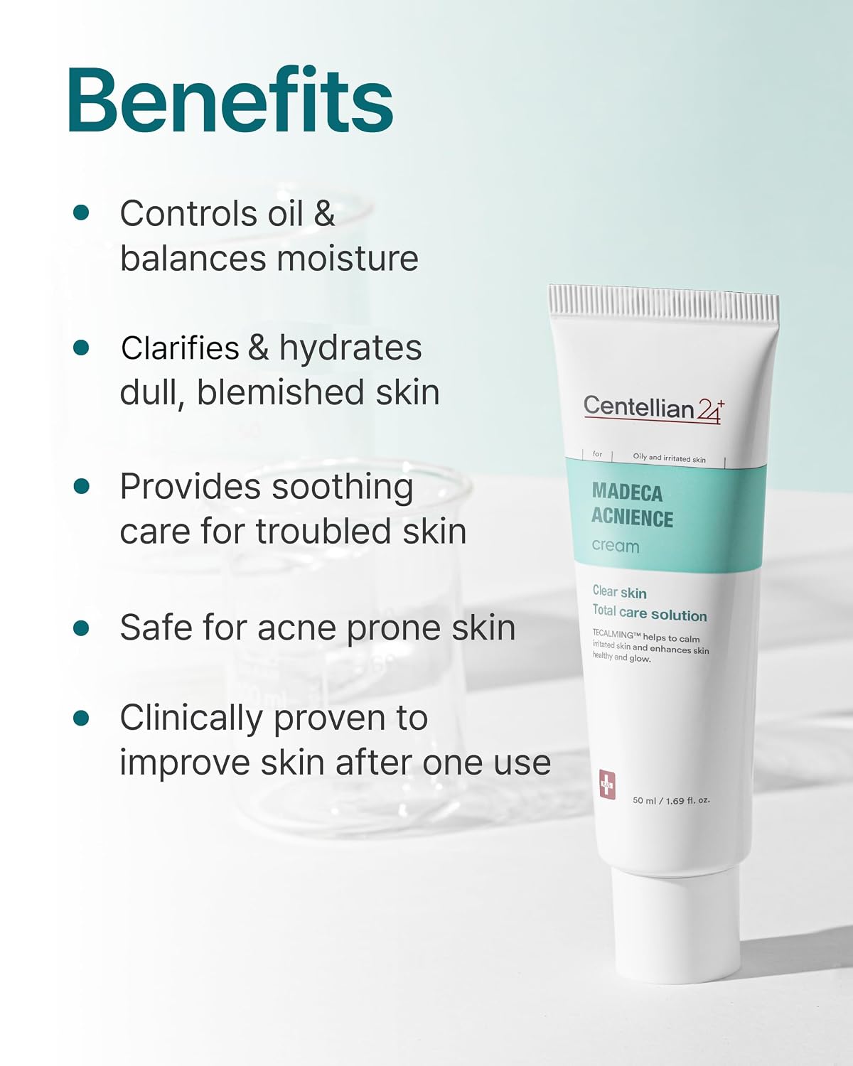 CENTELLIAN 24 Madeca Acnience Cream - Revitalizing & Hydrating Blemish Care Cream, Balances Oil & Moisture, Non-Comedogenic, Low Irritation, Korean Skin Care. Centella Asiatica Extract