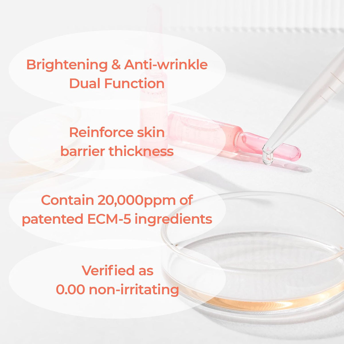 Dr.Melaxin Neck Tightening Ampoule – Firming & Lifting Ampoule for Neck Wrinkles & Sagging Skin, Necksphalt ECM Barrier Anti-Aging Korean Neck Care Treatment, 1.5ml×10ea