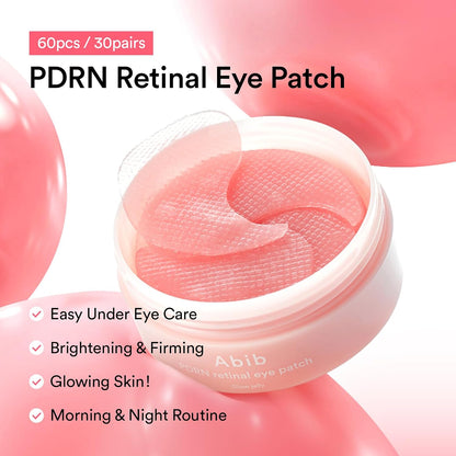 Abib Pink Me Up PDRN 3 Step Glow Kit, Overnight Firming Jelly Mask, PDRN Retinal Eye patches, PDRN Lip Mask, Korean Skincare Set