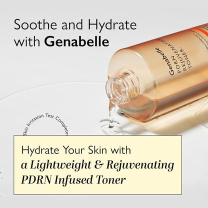 Genabelle PDRN Rejuvenating Toner - Deep Hydration & Skin Barrier Support with PDRN, Panthenol, Hyaluronic Acid - Soft & Glowing Skin - Glass Skin
