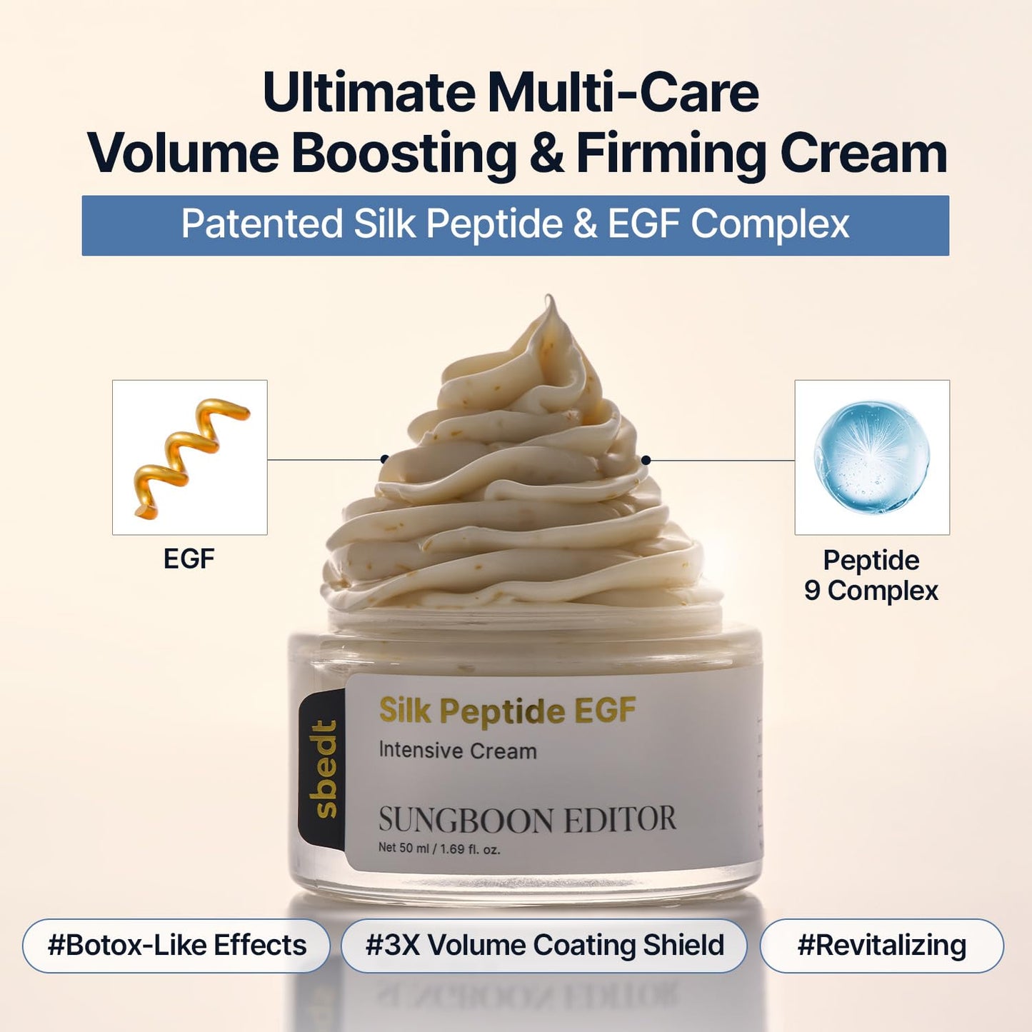 SUNGBOON EDITOR Silk Peptide EGF Intesive Cream for Fine Lines