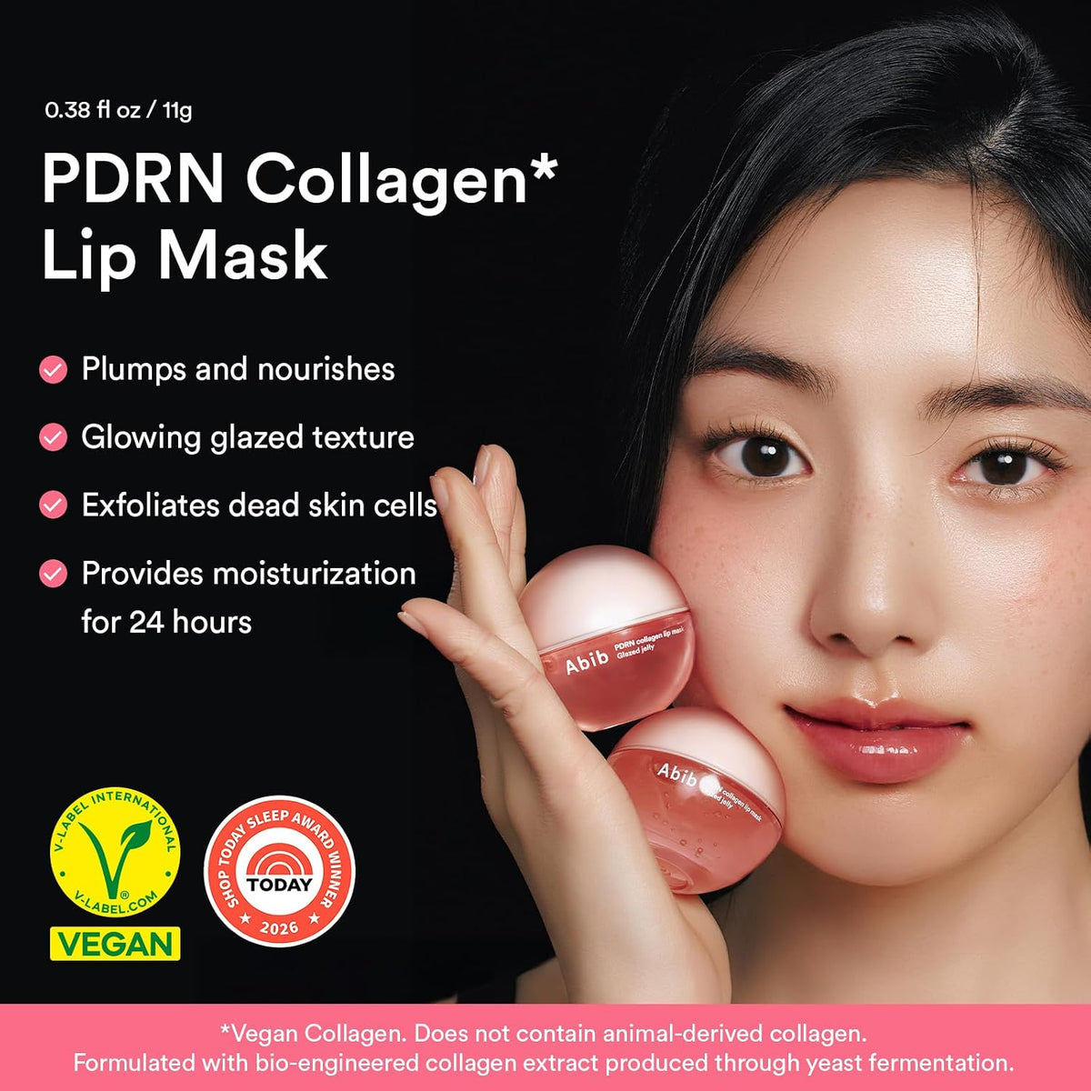 Abib Pink Me Up PDRN 3 Step Glow Kit, Overnight Firming Jelly Mask, PDRN Retinal Eye patches, PDRN Lip Mask, Korean Skincare Set