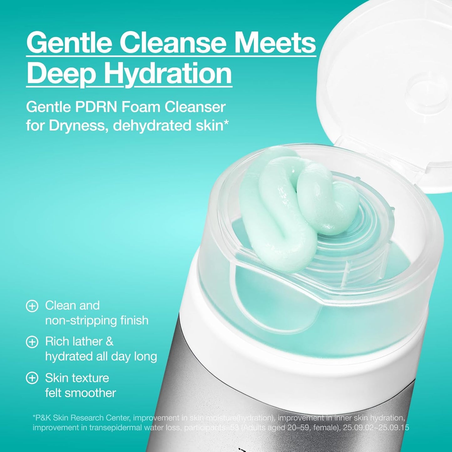 Anua PDRN Hyaluronic Acid Moisturizing Cleansing Foam, Daily Gentle Face Wash for Dry Skin, Salmon DNA Hydrating & Soft Facial Cleanser, Barrier Repair & Glow Glass Skin, Korean Skincare