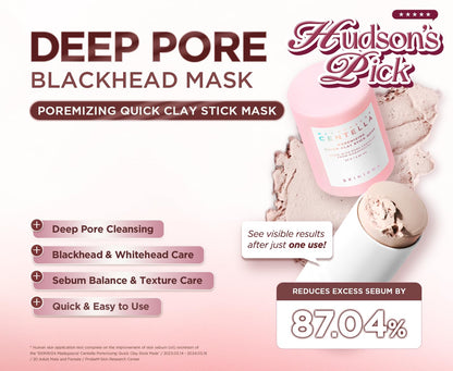 SKIN1004 Madagascar Centella Poremizing Quick Clay Stick Mask - Calming, Pore Tightening, Mild Exfoliating