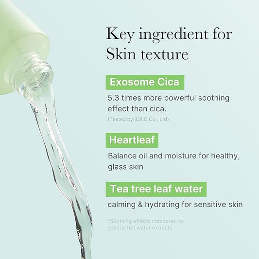 medicube Exosome CICA Toner - Daily Soothing Toner with Exosome CICA, Heartleaf, Tea Tree, 12 Kinds of CICA, Low Irritation, Sebum Care Korean Skin Care, for Stressed Skin