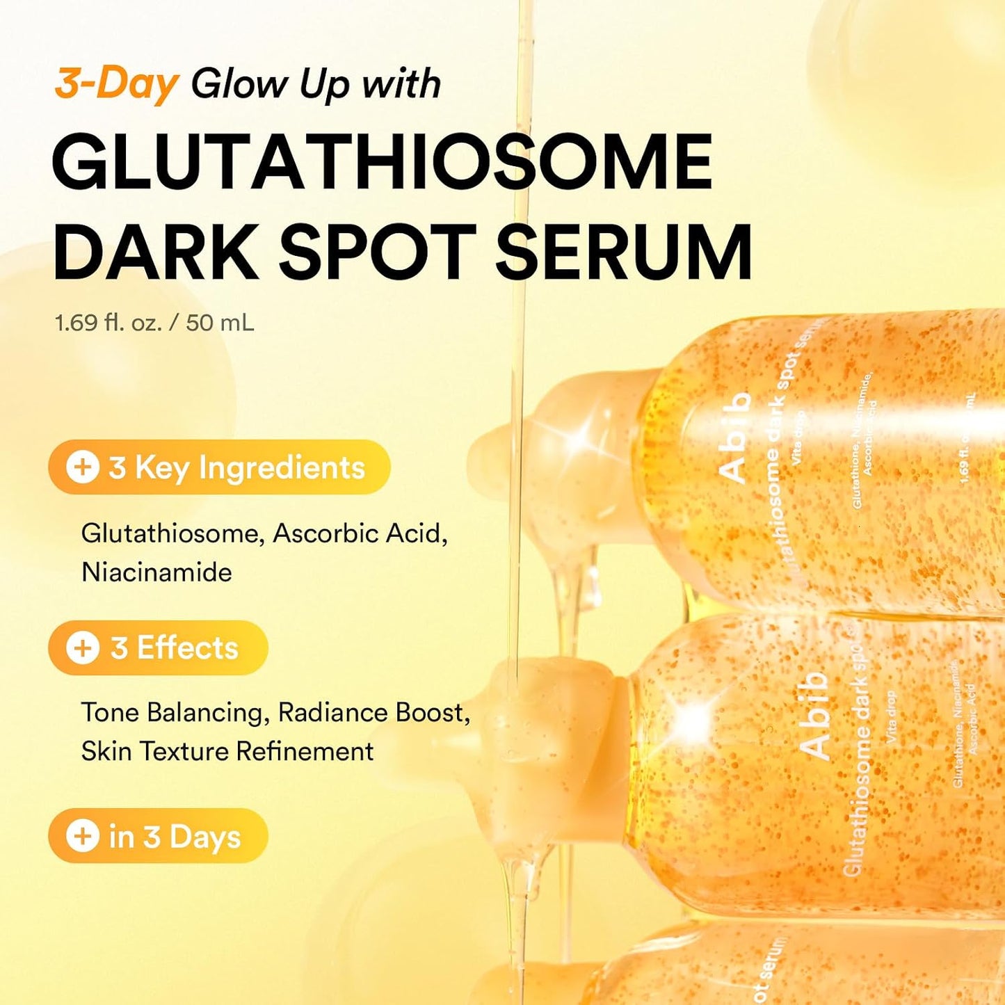 Abib Glutathiosome Dark Spot Serum Vita drop, Korean Skincare, Dark Spot, Hyperpigmentation Treatment, Lightweight, Hydrating Serum for Sensitive, Uneven Skin