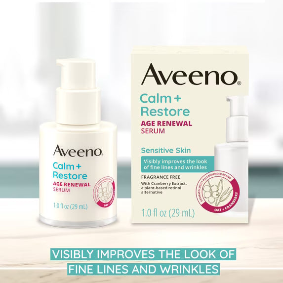 Aveeno Calm + Restore Age Renewal Anti Aging Face Serum