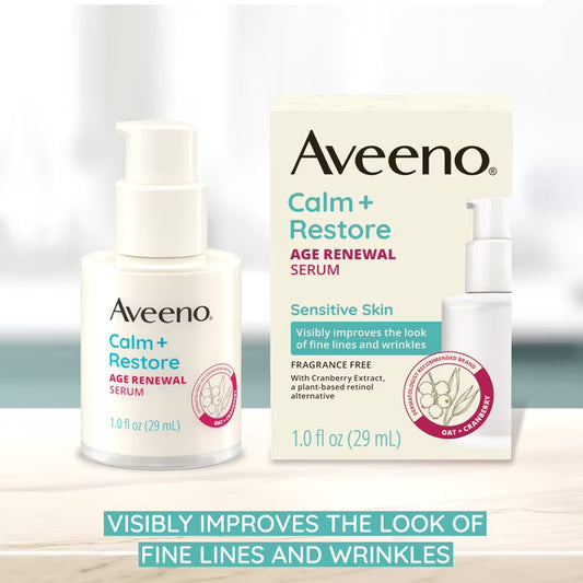 Aveeno Calm + Restore Age Renewal Anti Aging Face Serum
