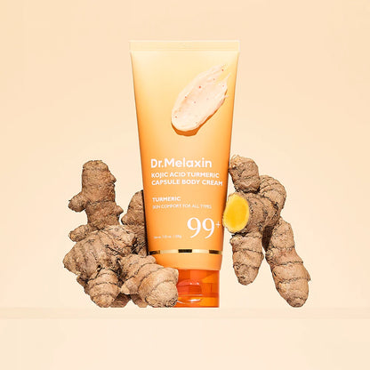 Dr. Melaxin Kojic and Turmeric Body Cream for Brightening and Evening Out Skin Toning - 200g